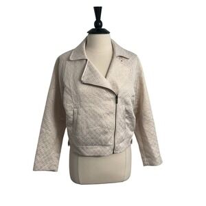A New Day Women's Long Sleeve Fully Lined‎ Sparkle Moto Jacket